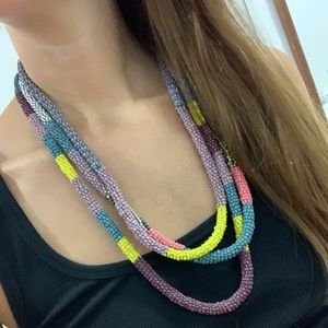 Multi-color beaded necklace